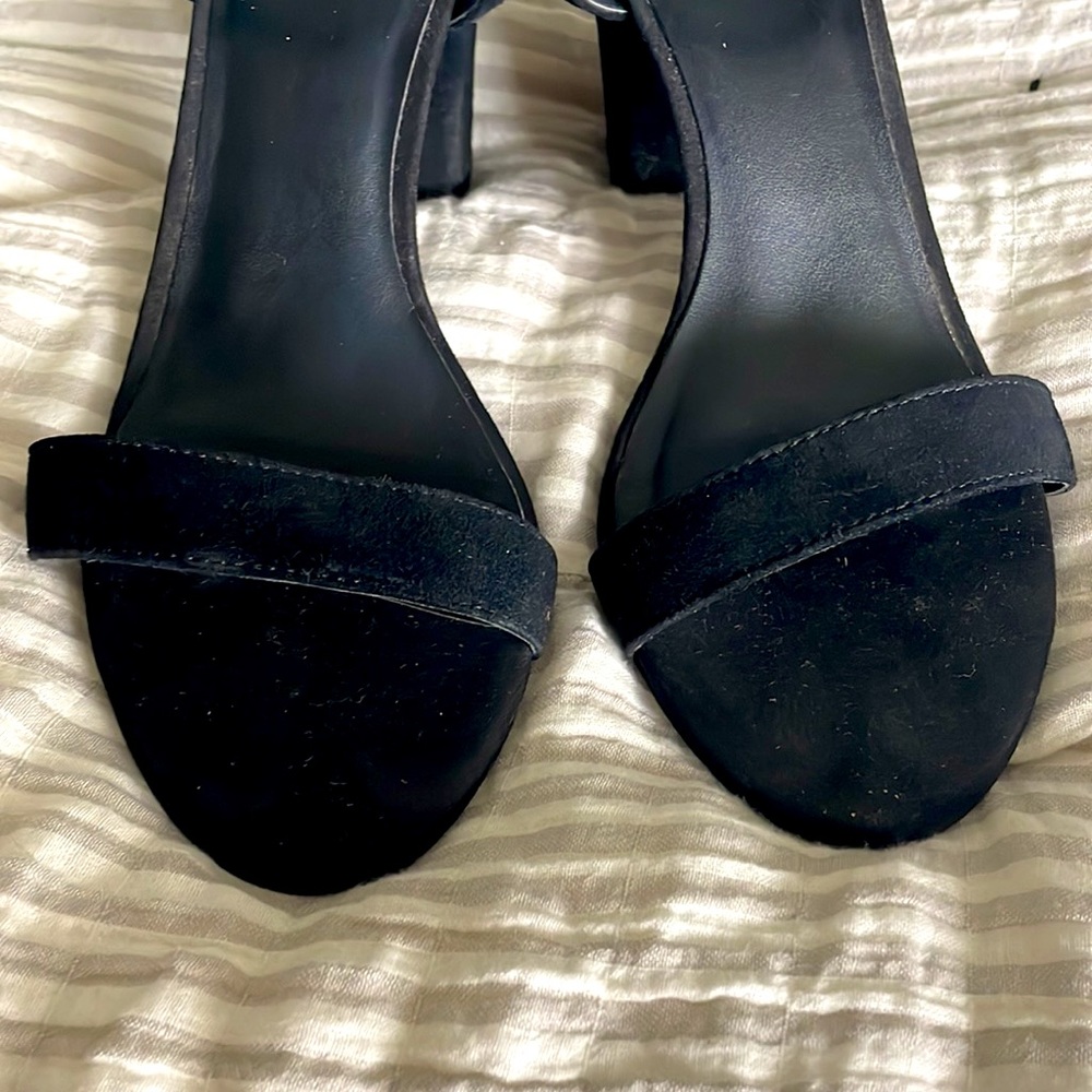 BP. Black Strapped Sandal Heels - Picture 3 of 6